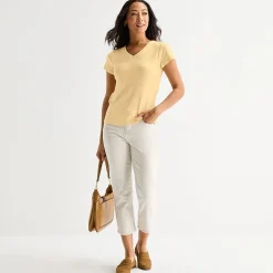 Liz Claiborne Womens Tall V Neck Short Sleeve T-Shirt