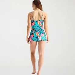 Liz Claiborne Womens Tropical Floral Swim Dress