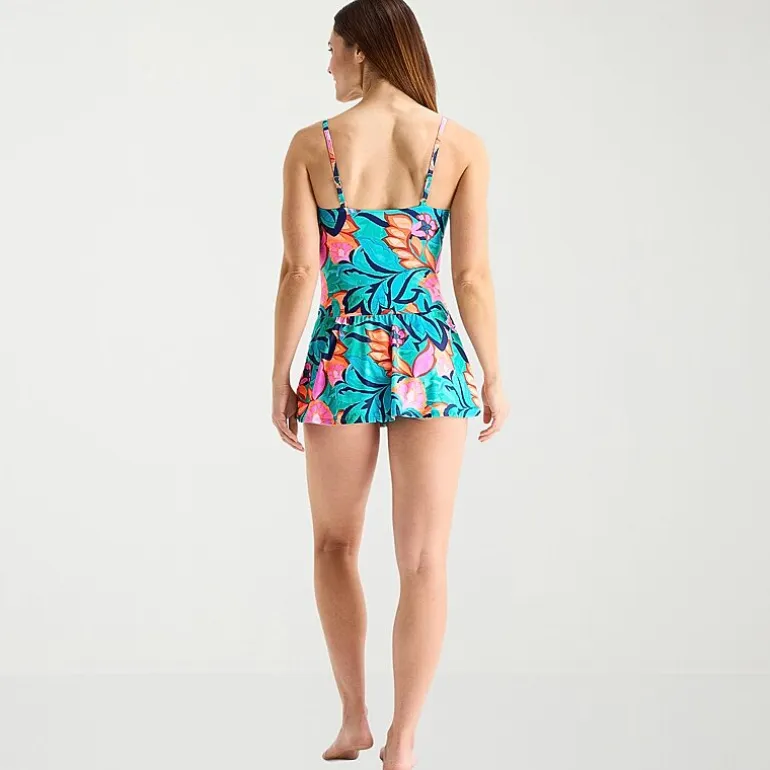 Liz Claiborne Womens Tropical Floral Swim Dress