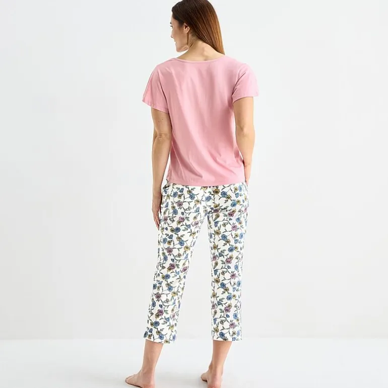 Liz Claiborne Womens V-Neck Short Sleeve 2-pc. Pajama Sets
