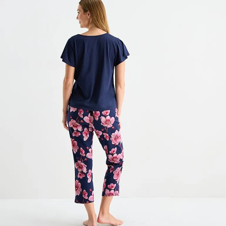 Liz Claiborne Womens V-Neck Short Sleeve 2-pc. Pajama Sets