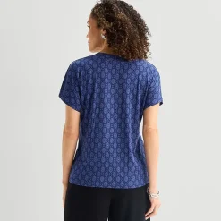 Liz Claiborne Womens V Neck Short Sleeve T-Shirt
