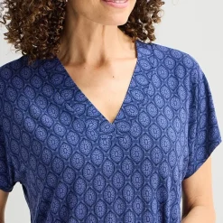 Liz Claiborne Womens V Neck Short Sleeve T-Shirt