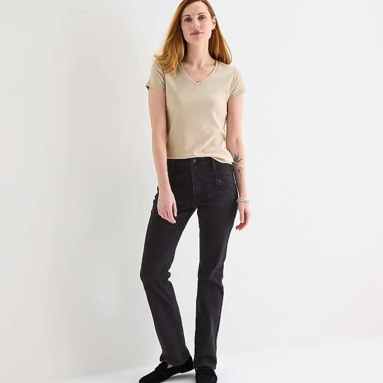 Liz Claiborne Womens V Neck Short Sleeve T-Shirt