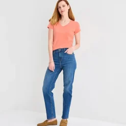 Liz Claiborne Womens V Neck Short Sleeve T-Shirt