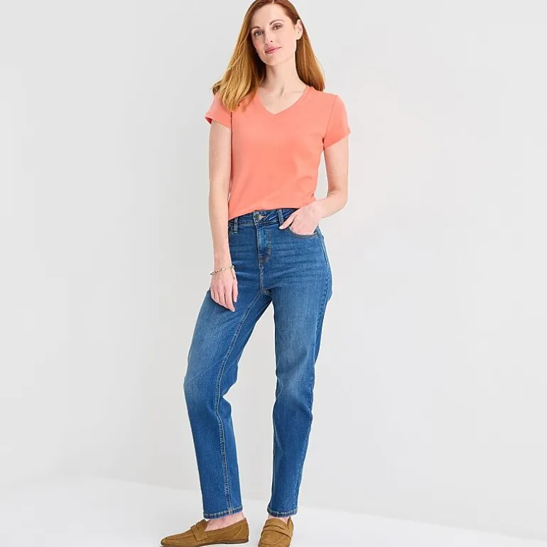 Liz Claiborne Womens V Neck Short Sleeve T-Shirt