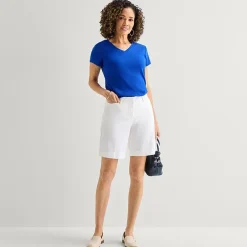 Liz Claiborne Womens V Neck Short Sleeve T-Shirt