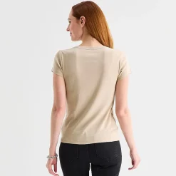 Liz Claiborne Womens V Neck Short Sleeve T-Shirt