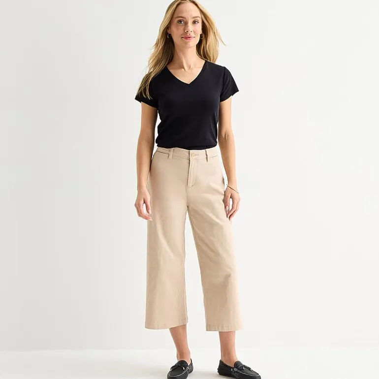 Liz Claiborne Womens V Neck Short Sleeve T-Shirt