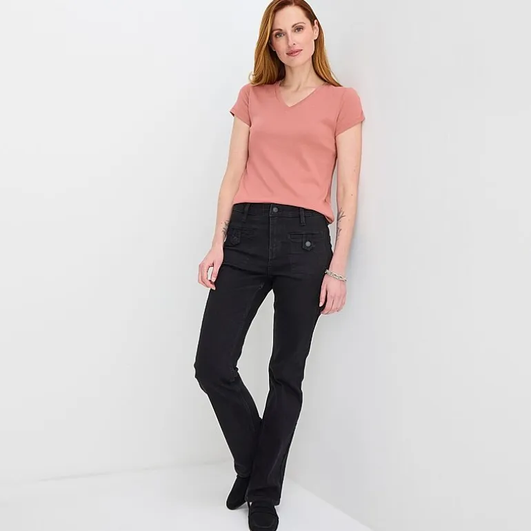 Liz Claiborne Womens V Neck Short Sleeve T-Shirt