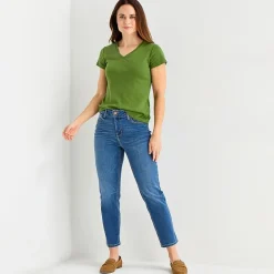 Liz Claiborne Womens V Neck Short Sleeve T-Shirt