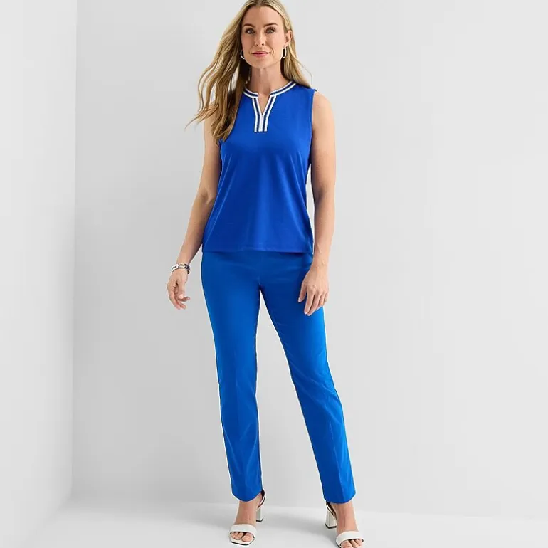 Liz Claiborne Womens V Neck Sleeveless Blouse
