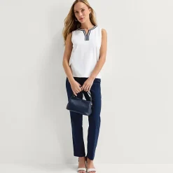 Liz Claiborne Womens V Neck Sleeveless Blouse