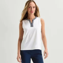 Liz Claiborne Womens V Neck Sleeveless Blouse