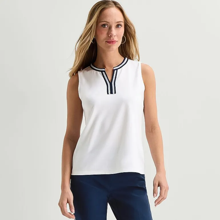 Liz Claiborne Womens V Neck Sleeveless Blouse