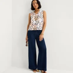 Liz Claiborne Womens V Neck Sleeveless Blouse