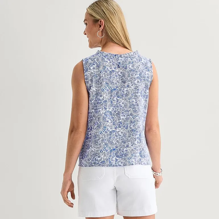 Liz Claiborne Womens V Neck Sleeveless Blouse