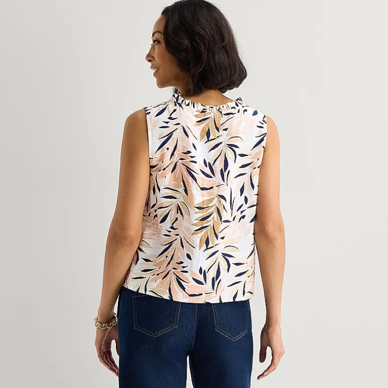 Liz Claiborne Womens V Neck Sleeveless Blouse