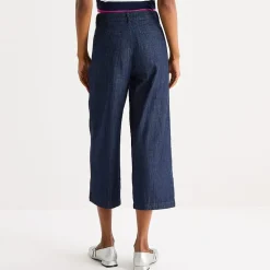Liz Claiborne Womens Wide Leg Mid Rise Cropped Pant