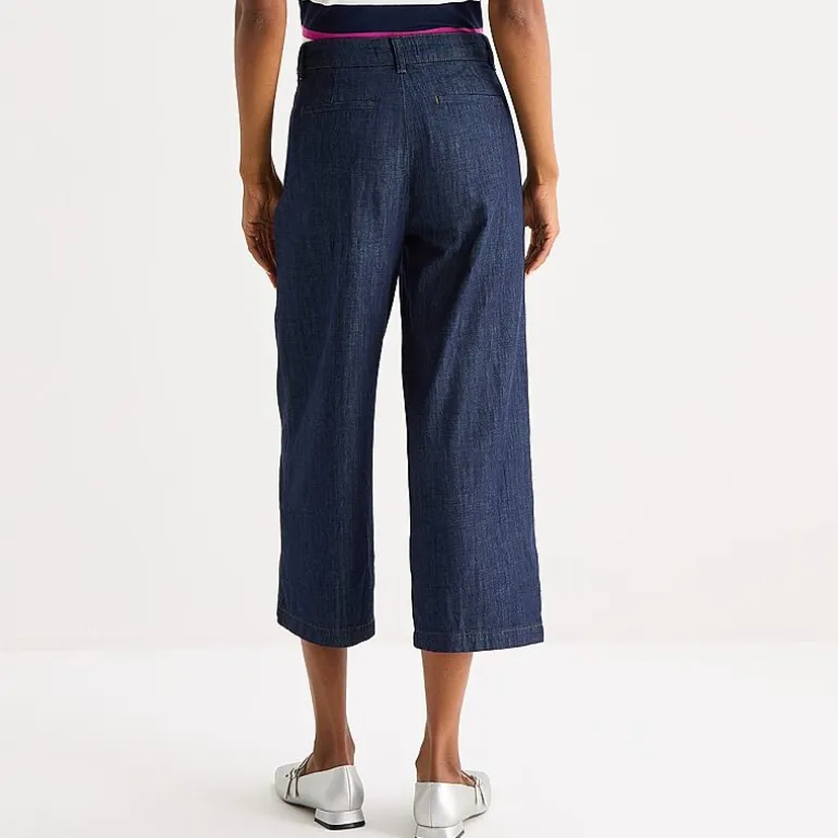 Liz Claiborne Womens Wide Leg Mid Rise Cropped Pant