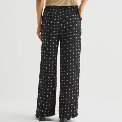 Liz Claiborne Womens Wide Leg Mid Rise Pull-On Pant
