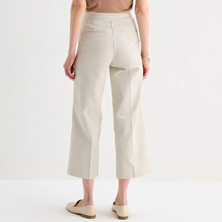 Liz Claiborne Womens Wide Leg Mid Rise Trouser