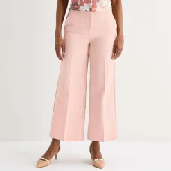 Liz Claiborne Womens Wide Leg Mid Rise Trouser