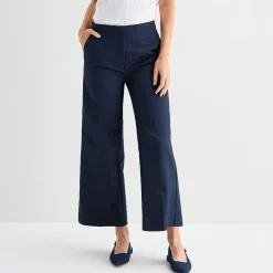 Liz Claiborne Womens Wide Leg Mid Rise Trouser