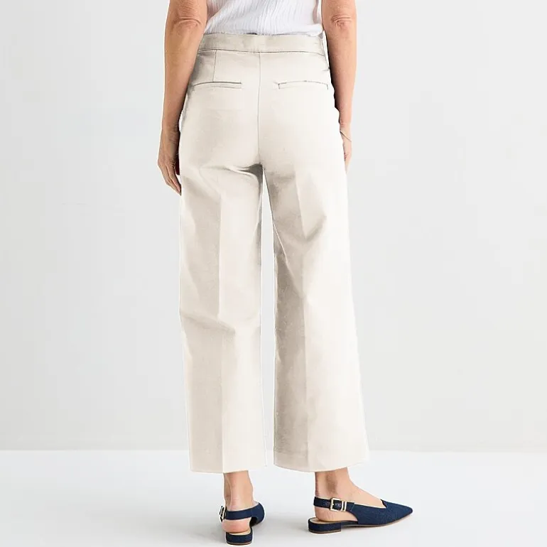 Liz Claiborne Womens Wide Leg Mid Rise Trouser