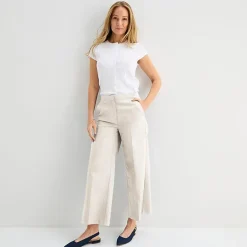 Liz Claiborne Womens Wide Leg Mid Rise Trouser