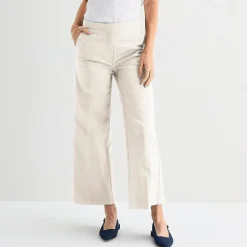 Liz Claiborne Womens Wide Leg Mid Rise Trouser