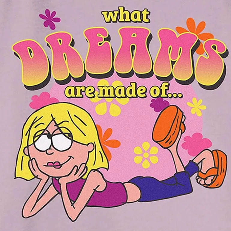 Lizzie Mcguire What Dreams Are Made Of Sweatshirt Womens Juniors Crew Neck Short Sleeve Sweatshirt