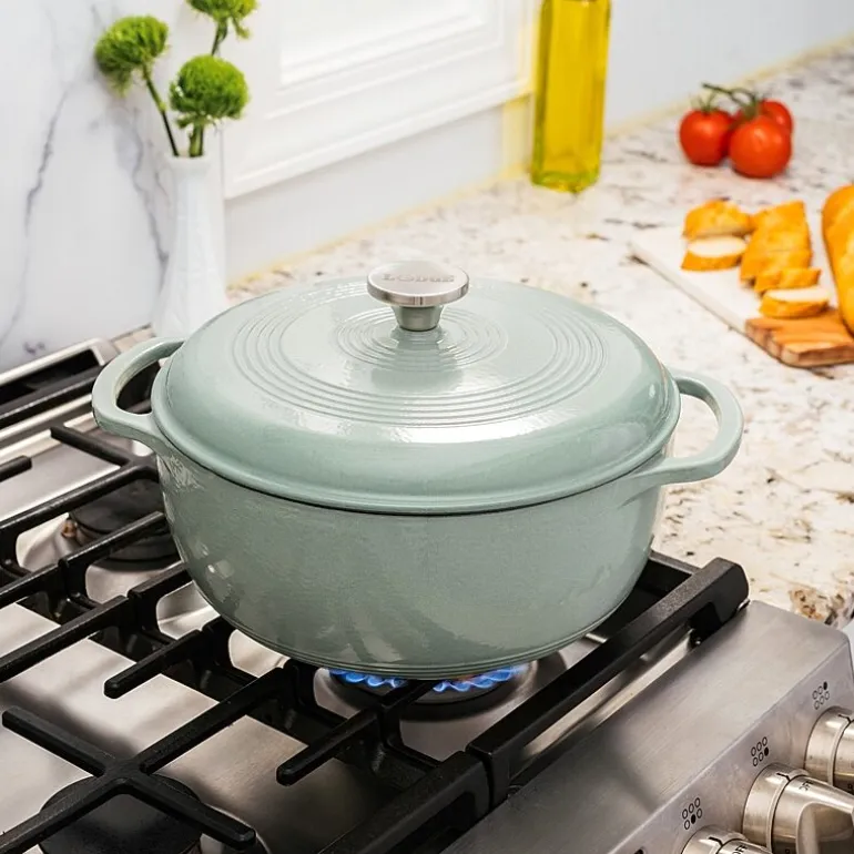 Lodge Cookware 6 Qt Enameled Cast Iron Dutch Oven