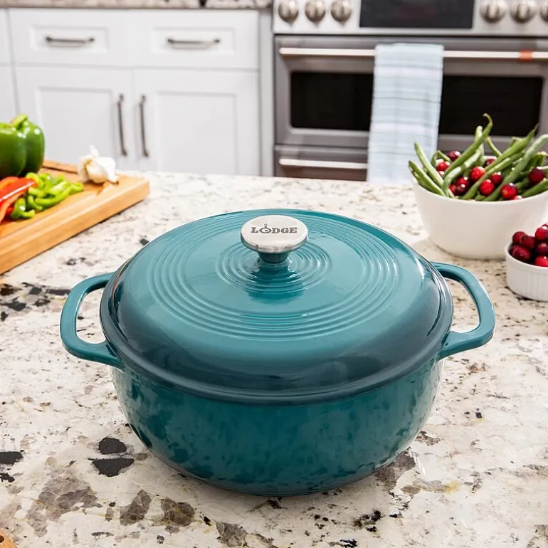 Lodge Cookware 6 Qt Enameled Cast Iron Dutch Oven