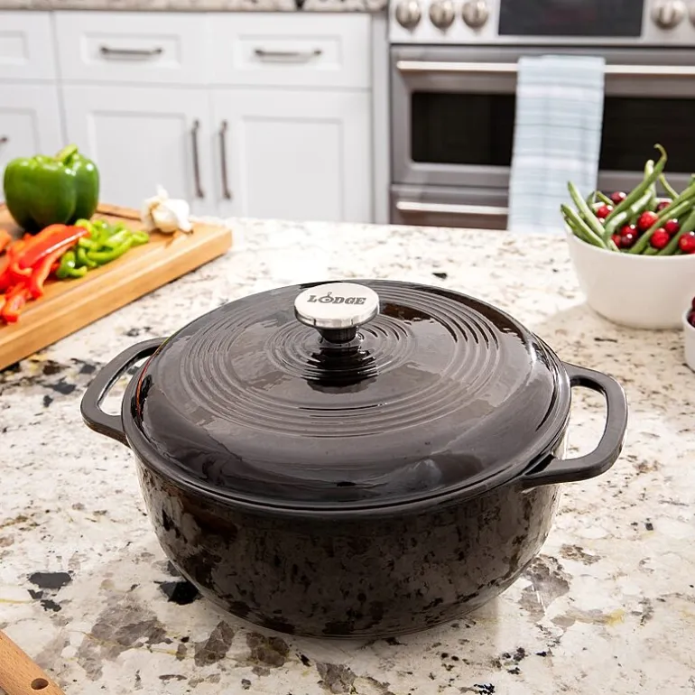 Lodge Cookware 6 Qt Enameled Cast Iron Dutch Oven
