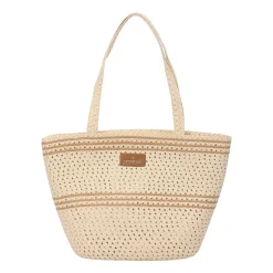 London Fog Woven Straw With Hat Set Tote Bag