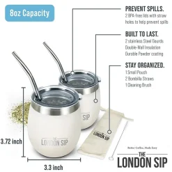 London Sip 8-oz. Yerba Mate Cup Set