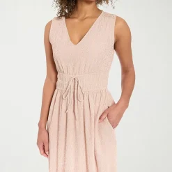 London Times Womens Petite V Neck Sleeveless Maxi Dress