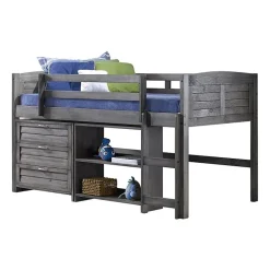 Louver Twin Modular Low Loft Bed - Group C