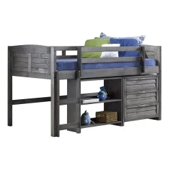 Louver Twin Modular Low Loft Bed - Group C