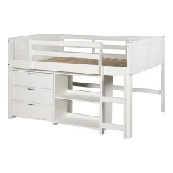 Louver Twin Modular Low Loft Bed - Group C