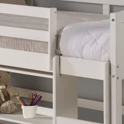 Louver Twin Modular Low Loft Bed - Group C