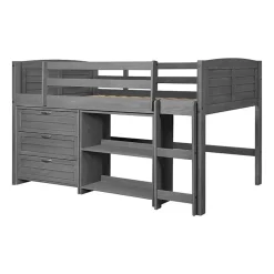 Louver Twin Modular Low Loft Bed - Group C
