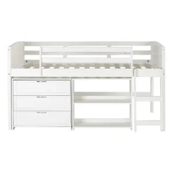 Louver Twin Modular Low Loft Bed - Group C