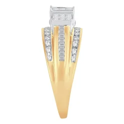 Love Lives Forever 1 CT.T.W. Natural Diamond Side Stone 3-Stone Engagement Ring in 10K or 14K Gold