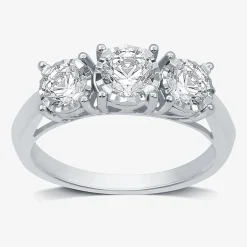 Love Lives Forever 1 CT.T.W. Natural Diamond 3-Stone Engagement Ring in 10K or 14K Gold