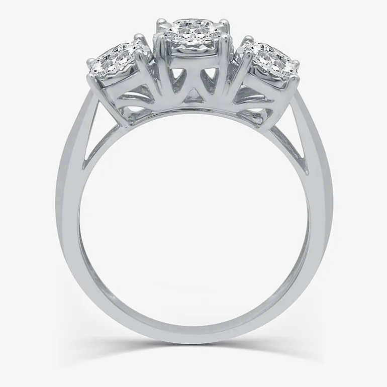 Love Lives Forever 1 CT.T.W. Natural Diamond 3-Stone Engagement Ring in 10K or 14K Gold