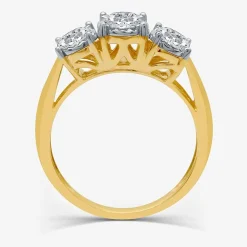 Love Lives Forever 1 CT.T.W. Natural Diamond 3-Stone Engagement Ring in 10K or 14K Gold