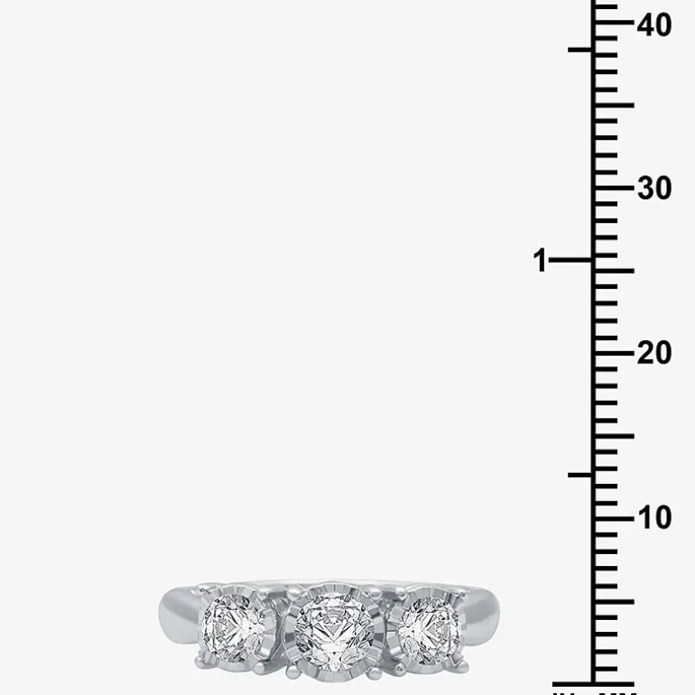 Love Lives Forever 1 CT.T.W. Natural Diamond 3-Stone Engagement Ring in 10K or 14K Gold