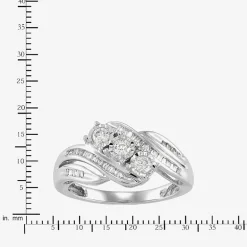 Love Lives Forever 1/2 CT.T.W. Round White Natural Diamond 10K Gold 3-Stone Ring
